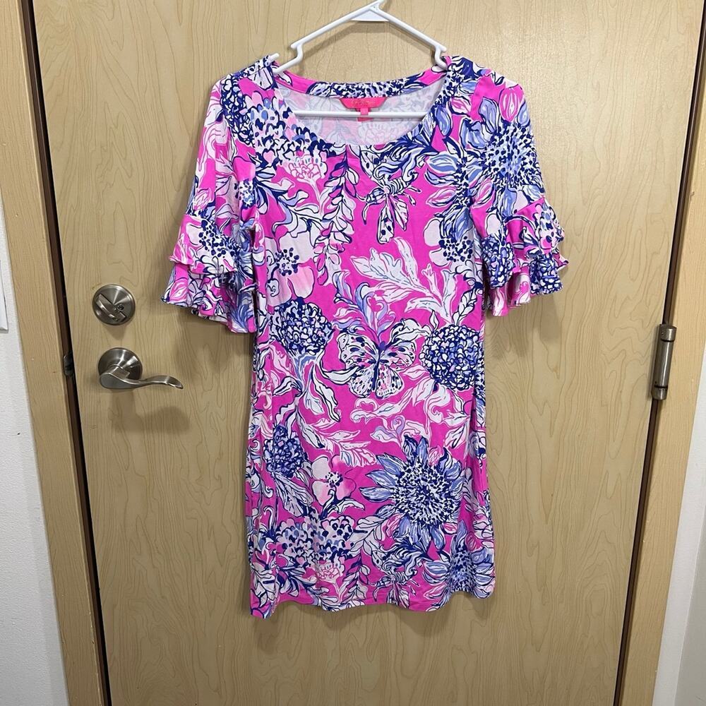 Lilly Pulitzer Lula Pink Tropics Sun Drenched Dress Size Small